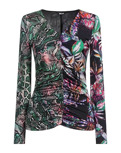 JUST CAVALLI Top Black 90% Viscose, 10% Elastane