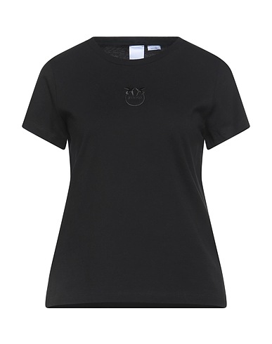 PINKO Basic t-Shirt DENIM Μαύρο 100% Βαμβάκι