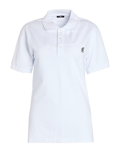 HOGAN Polo shirt White 96% Cotton, 4% Elastane