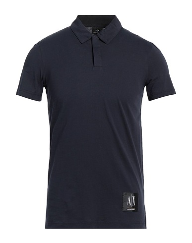 ARMANI EXCHANGE Polo shirt Midnight blue 100% Cotton