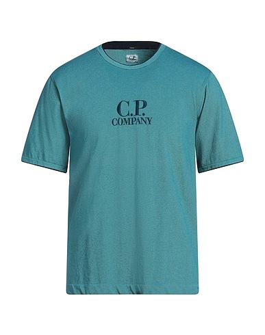 C.P. COMPANY T-shirt Turchese 55% Cotone, 45% Poliammide