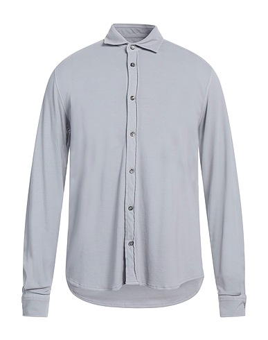 CIRCOLO 1901 Solid colour shirt Light grey 98% Cotton, 2% Elastane
