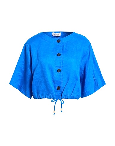 OTTOD'AME Camicia in lino Blu 100% Lino