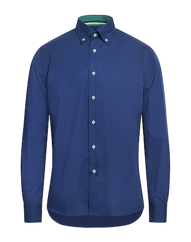 LIZA Solid colour shirt Navy blue 60% Cotton, 40% Polyester