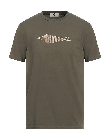GARRY'S EARTH T-shirt Verde militare 100% Cotone