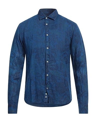 ROSSOPURO Linen shirt Navy blue 100% Linen