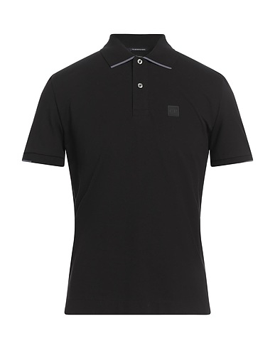 C.P. COMPANY Polo Negro 95% Algodón, 5% Elastán