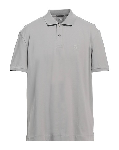 C.P. COMPANY Polo shirt Light grey 95% Cotton, 5% Elastane