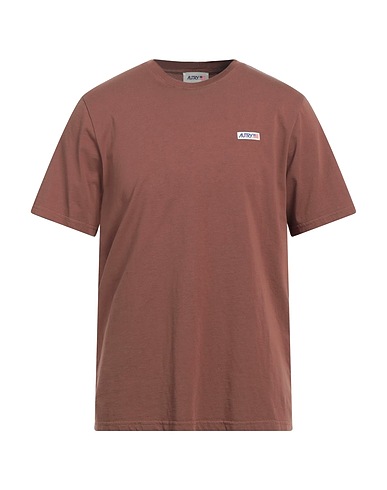 AUTRY Basic T-Shirt Brown 100% Cotton