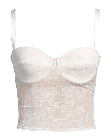 ELISABETTA FRANCHI Bustier White 100% Polyamide, Elastane