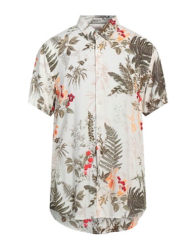 GUESS Patterned shirt White 100% Viscose
