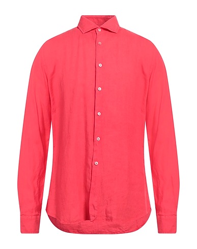 XACUS Camicia in lino Corallo 100% Lino