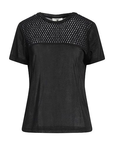 TWINSET T-shirt Black 95% Polyester, 5% Elastane, Cotton