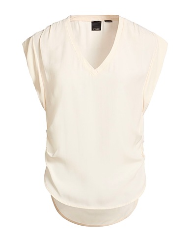 PINKO Top Cream 76% Acetate, 24% Silk