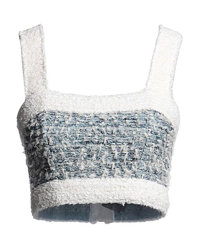 BALMAIN Top Slate blue 53% Viscose, 17% Linen, 14% Cotton, 11% Polyester, 5% Polyamide