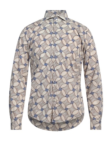 BRIAN DALES Patterned shirt Khaki 100% Cotton