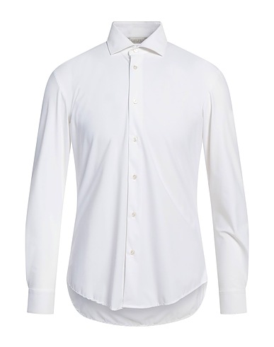 BRIAN DALES Camicia tinta unita Bianco 76% Nylon, 24% Elastan