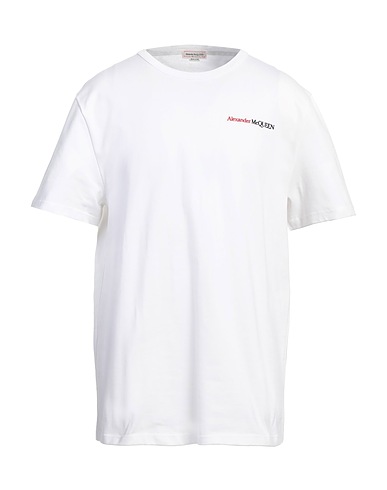 MCQUEEN ベーシックTシャツ ホワイト コットン 100% / レーヨン / ポリエステル