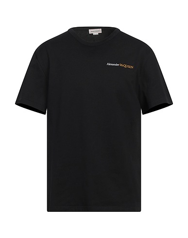 MCQUEEN T-shirt Nero 100% Cotone, Viscosa, Poliestere