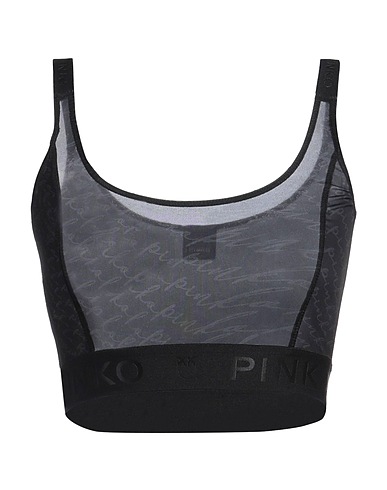 PINKO Top Black 90% Polyamide, 10% Elastane, Polyester