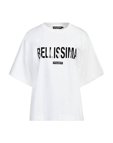 DOLCE&GABBANA T-shirt White 59% Cotton, 38% Polyamide, 3% Elastane, Polyurethane, Polyester