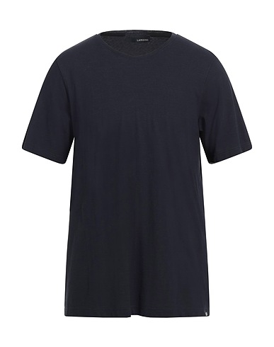 LARDINI Basic T-Shirt Midnight blue 100% Cotton