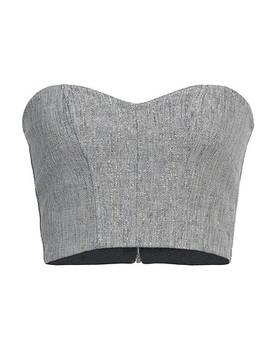 FORTE_FORTE Bustier Taubenblau 66% Leinen, 21% Baumwolle, 7% Polyester, 6% Polyamid, Viskose