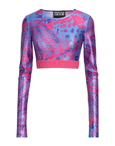 VERSACE JEANS COUTURE Top Fuchsia 80% Polyester, 20% Elastane