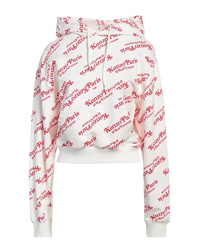KENZO Hooded sweatshirt White 100% Cotton, Elastane