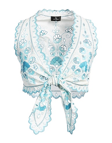ETRO Top Sky blue 100% Cotton, Polyester