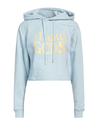 GCDS Hoodie Himmelblau 100% Baumwolle