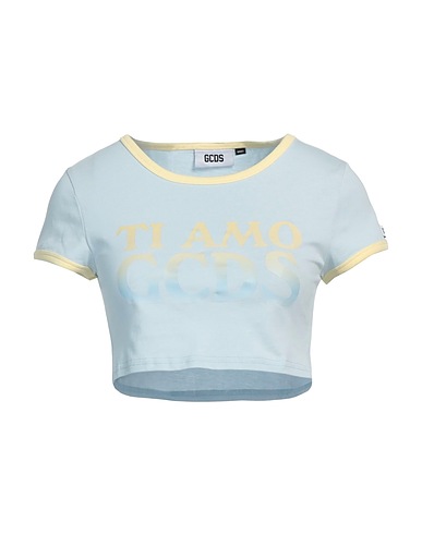 GCDS Crop top Sky blue 100% Cotton
