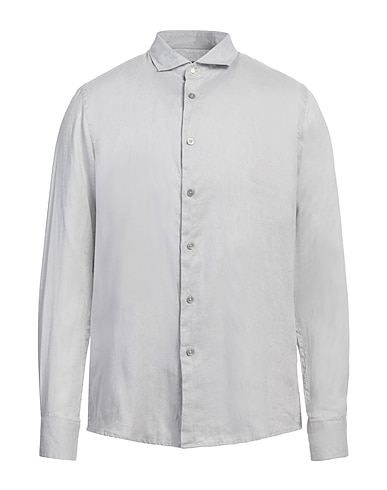 OUT/FIT Solid colour shirt GRIGIO CHIARO 100% Linen