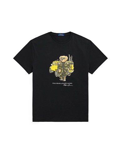 POLO RALPH LAUREN T-shirt Classic Fit Polo Bear Jersey T-Shirt
 Black 100% Cotton