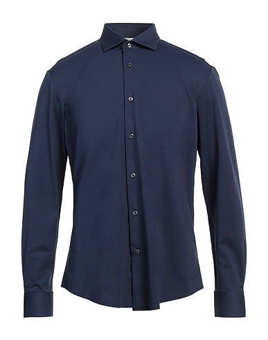 BRIAN DALES Chemise de couleur unie Bleu marine 87% Polyamide, 13% Élasthanne