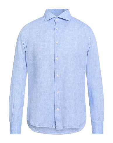 RICHARD OWE'N Linen shirt Sky blue 100% Linen