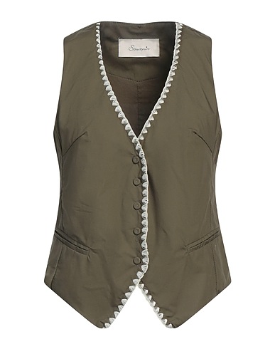 SOUVENIR Waistcoat Military green 100% Cotton
