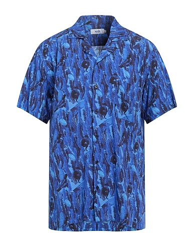 ARRELS Barcelona Patterned shirt Bright blue 100% Viscose