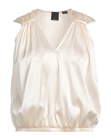 PINKO Top Ivory 94% Silk, 6% Elastane