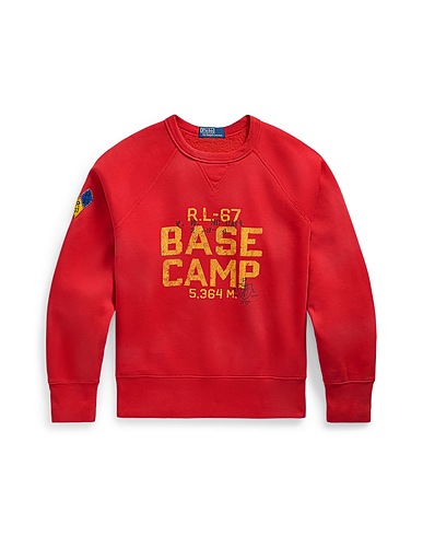POLO RALPH LAUREN Sweatshirt VINTAGE FIT FLEECE GRAPHIC SWEATSHIRT
 Red 80% Cotton, 20% Polyester