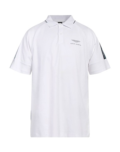 ASTON MARTIN by HACKETT Μπλουζάκι Polo Λευκό 100% Βαμβάκι