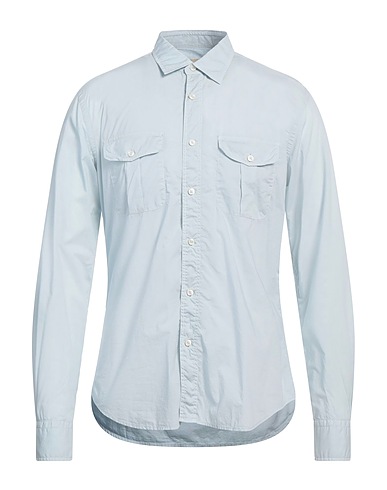 XACUS Solid colour shirt Sky blue 100% Cotton