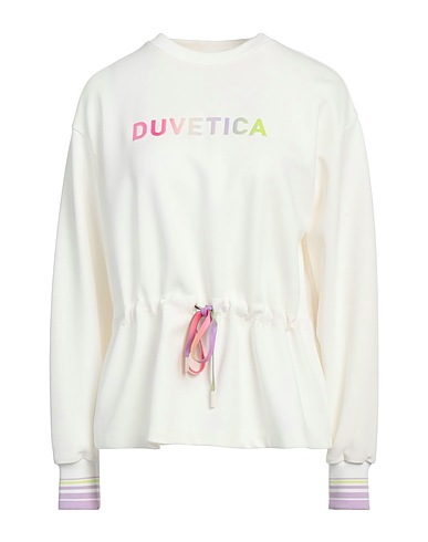 DUVETICA Sweatshirt Ivory 48% Polyester, 47% Cotton, 5% Polyurethane