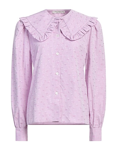 ALESSANDRA RICH Solid color shirts & blouses Lilac 100% Cotton
