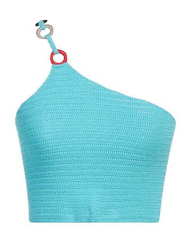 PIPIKINI One-shoulder top Turquoise 92% Hypoallergenic microfibre, 8% Elastic fibres