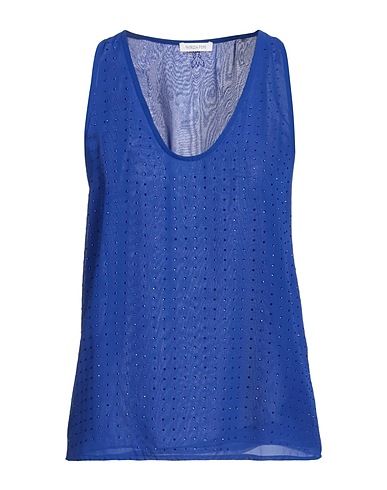 PATRIZIA PEPE Top Blu china 100% Poliestere, Vetro