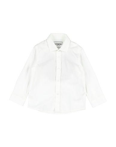 ICEBERG Patterned shirt White 97% Cotton, 3% Elastane