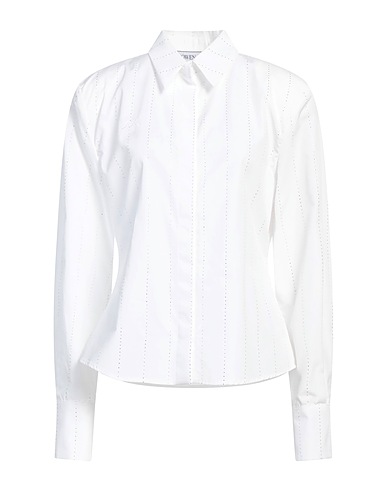 ROWEN ROSE Shirts White 100% Cotton, Glass