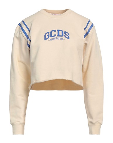 GCDS Felpa Beige 100% Cotone