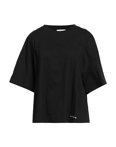 WEILI ZHENG Basic T-Shirt Black 100% Cotton